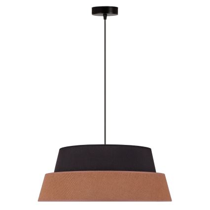 Duolla - Lustr na lanku GALAXY 1xE27/15W/230V pr. 50 cm hnědá/černá