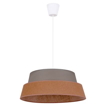 Duolla - Lustr na lanku GALAXY 1xE27/40W/230V pr. 50 cm šedá/hnědá