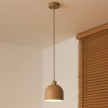 Duolla - Lustr na lanku IRONLINE 1xE27/15W/230V pr. 17 cm béžová