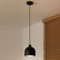 Duolla - Lustr na lanku IRONLINE 1xE27/15W/230V pr. 17 cm černá