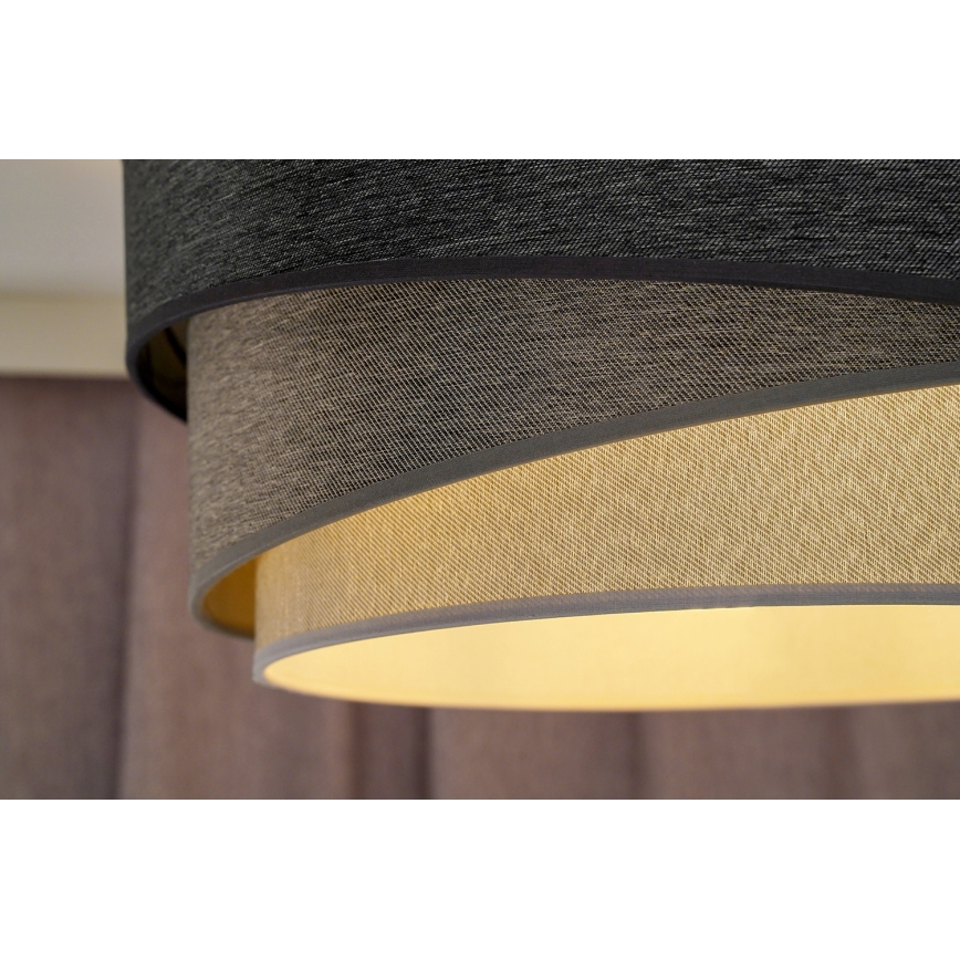 Duolla - Lustr na lanku KOBO 1xE27/15W/230V pr. 45 cm antracit/šedá/bílá