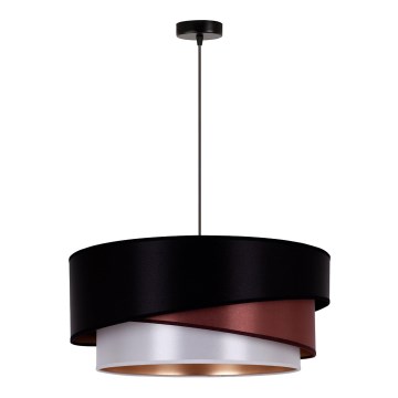 Duolla - Lustr na lanku KOBO 1xE27/15W/230V pr. 45 cm černá/vínová/stříbrná