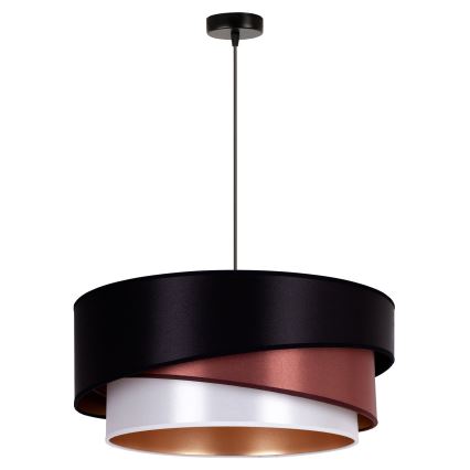 Duolla - Lustr na lanku KOBO 1xE27/15W/230V pr. 45 cm černá/vínová/stříbrná