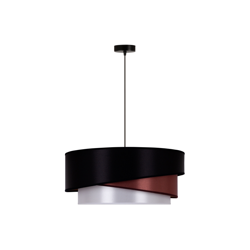 Duolla - Lustr na lanku KOBO 1xE27/15W/230V pr. 45 cm černá/vínová/stříbrná