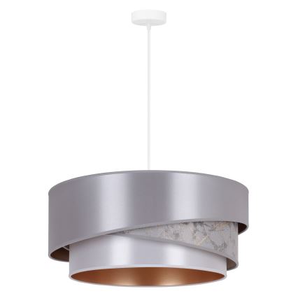 Duolla - Lustr na lanku KOBO 1xE27/15W/230V pr. 45 cm stříbrná/zlatá