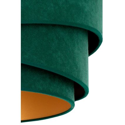 Duolla - Lustr na lanku KOBO 1xE27/15W/230V pr. 45 cm zelená/zlatá