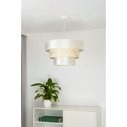 Duolla - Lustr na lanku LUNETA 1xE27/40W/230V pr. 45 cm krémová