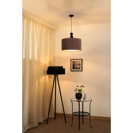 Duolla - Lustr na lanku LYON 1xE27/15W/230V pr. 40 cm hnědá