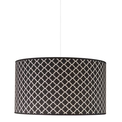 Duolla - Lustr na lanku MAROKO 1xE27/40W/230V pr. 45 cm černá/bílá