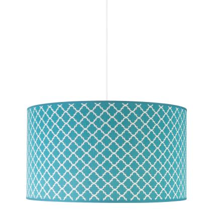 Duolla - Lustr na lanku MAROKO 1xE27/40W/230V pr. 45 cm tyrkysová/bílá