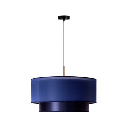 Duolla - Lustr na lanku NANTES 1xE27/15W/230V pr. 45 cm modrá/měděná