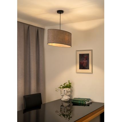 Duolla - Lustr na lanku OVAL 1xE27/15W/230V hnědá