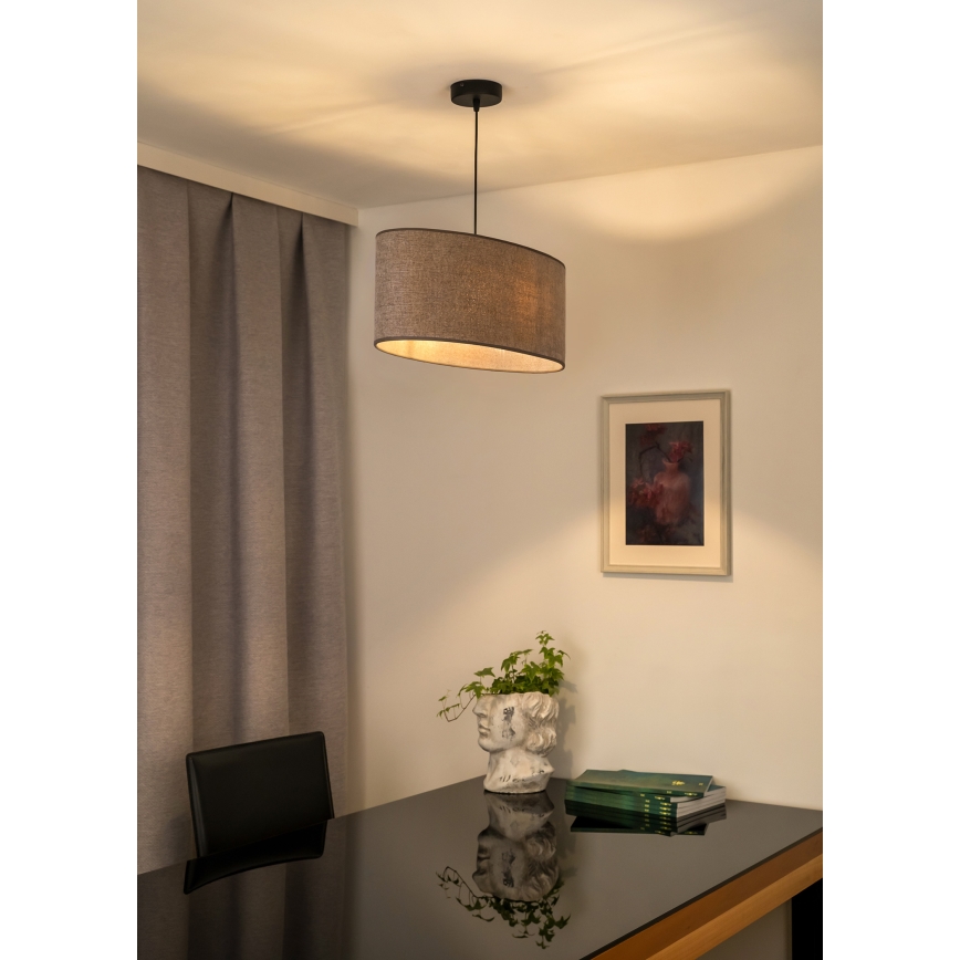 Duolla - Lustr na lanku OVAL 1xE27/15W/230V hnědá