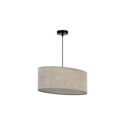 Duolla - Lustr na lanku OVAL 1xE27/15W/230V hnědá
