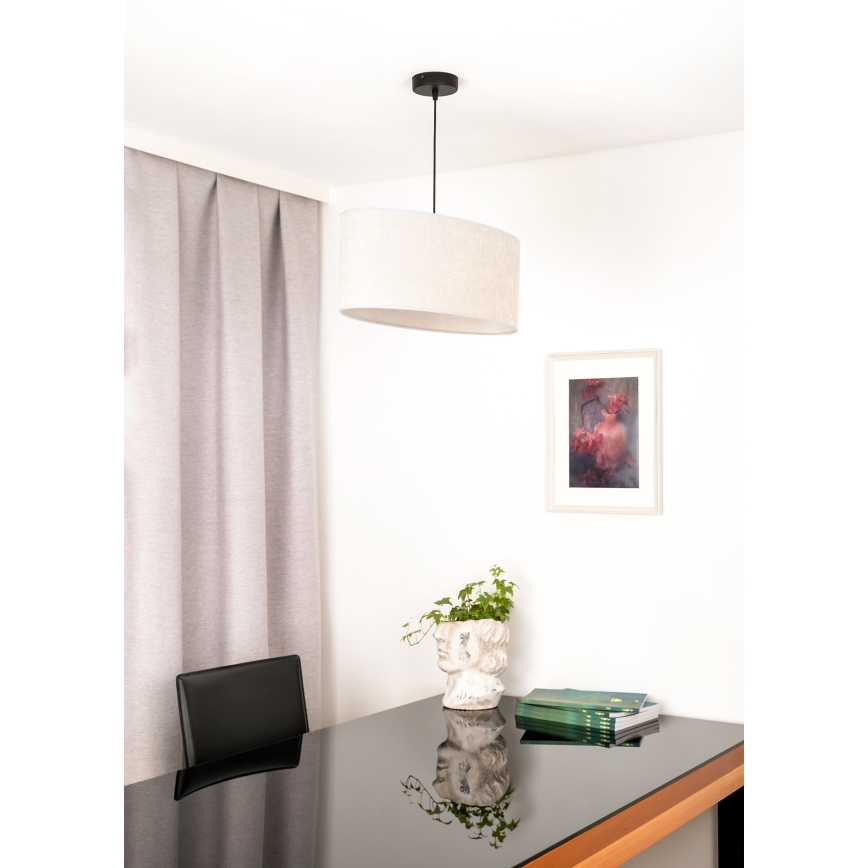 Duolla - Lustr na lanku OVAL 1xE27/15W/230V šedá
