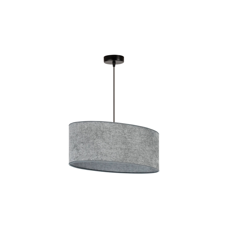 Duolla - Lustr na lanku OVAL 1xE27/15W/230V šedá