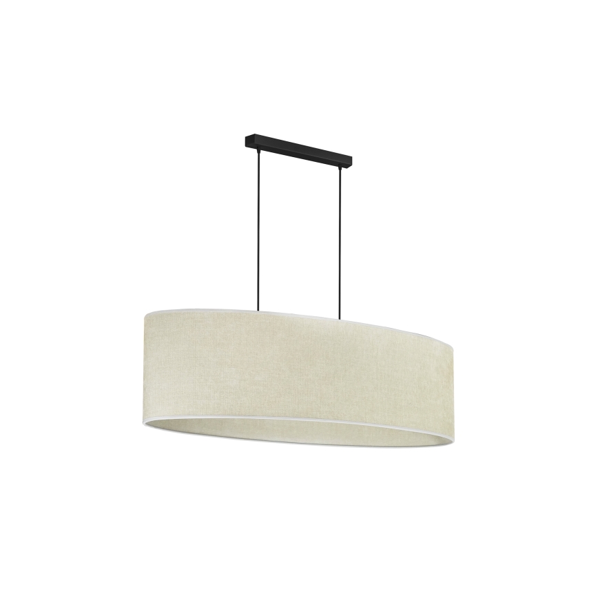 Duolla - Lustr na lanku OVAL 2xE27/15W/230V šedá