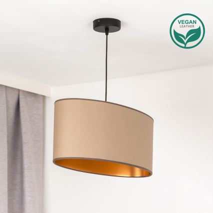 Duolla - Lustr na lanku OVAL VEGAN 1xE27/15W/230V béžová