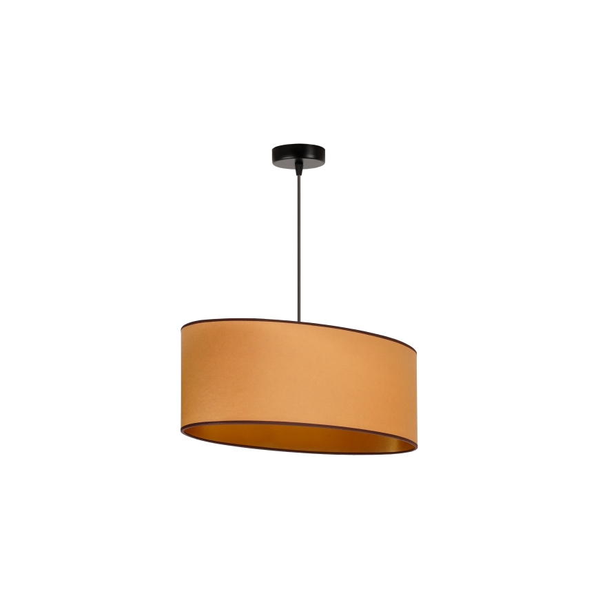 Duolla - Lustr na lanku OVAL VEGAN 1xE27/15W/230V hnědá