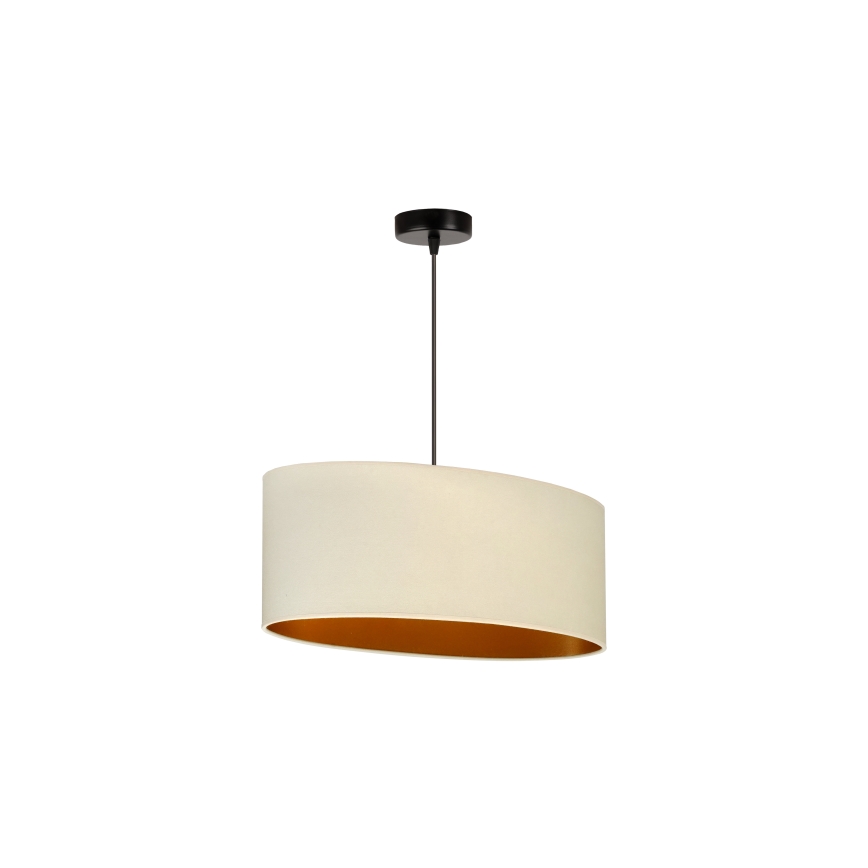 Duolla - Lustr na lanku OVAL VEGAN 1xE27/15W/230V krémová