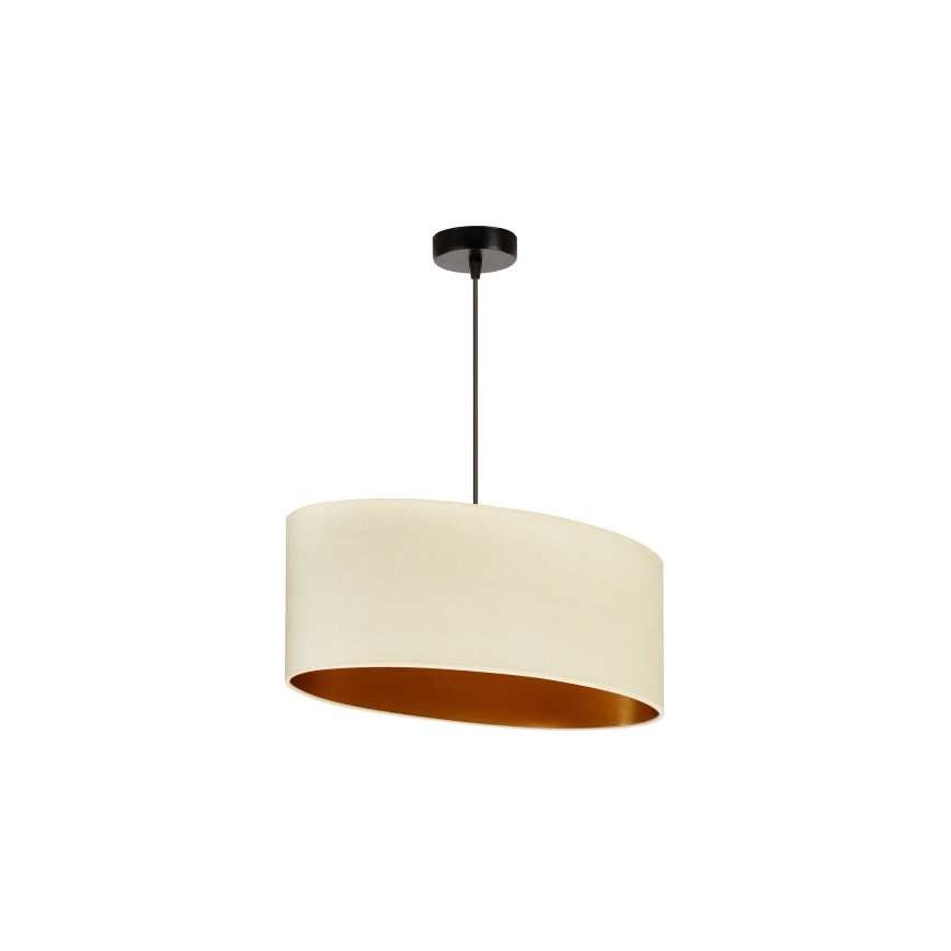 Duolla - Lustr na lanku OVAL VEGAN 1xE27/15W/230V krémová