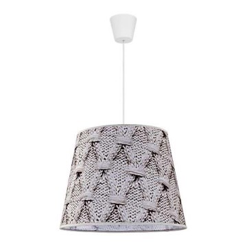 Duolla - Lustr na lanku POP 1xE27/40W/230V vlna pr. 38 cm šedá