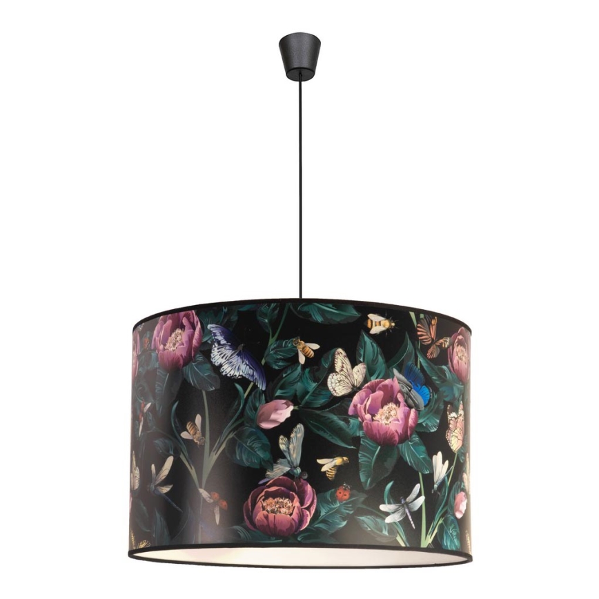Duolla - Lustr na lanku PRINT L 1xE27/40W/230V pr. 45 cm růže