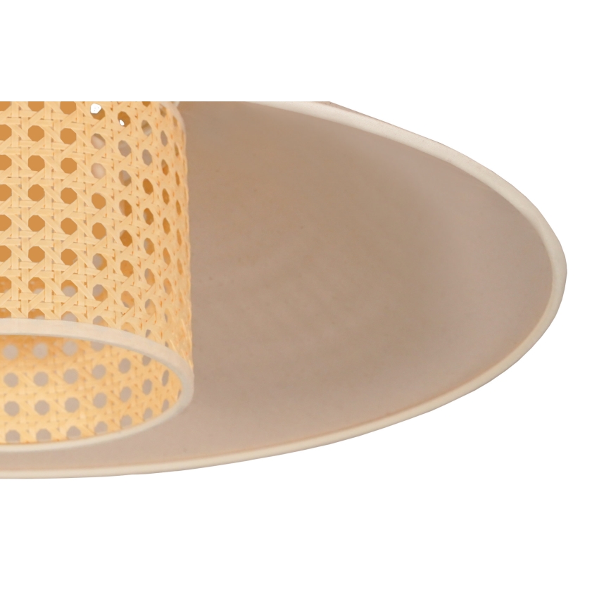 Duolla - Lustr na lanku RIO RATTAN 1xE27/15W/230V pr. 45 cm béžová/ratan