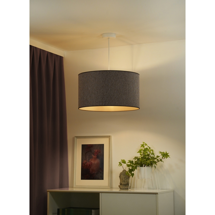 Duolla - Lustr na lanku ROLLER ECO RECYCLING 1xE27/15W/230V pr. 45 cm hnědá