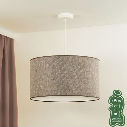 Duolla - Lustr na lanku ROLLER ECO RECYCLING 1xE27/15W/230V pr. 45 cm hnědá