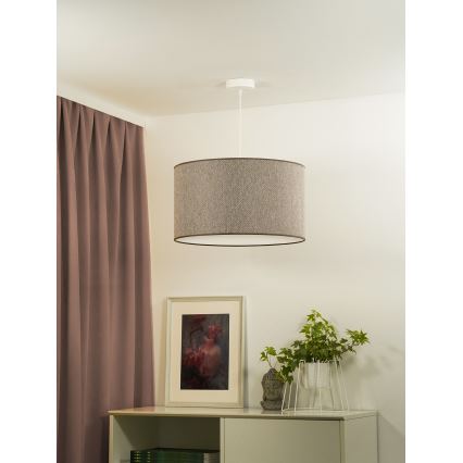 Duolla - Lustr na lanku ROLLER ECO RECYCLING 1xE27/15W/230V pr. 45 cm hnědá