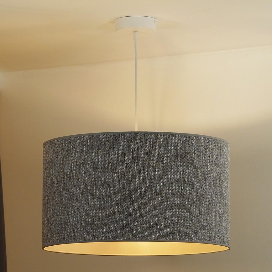 Duolla - Lustr na lanku ROLLER ECO RECYCLING 1xE27/15W/230V pr. 45 cm šedá
