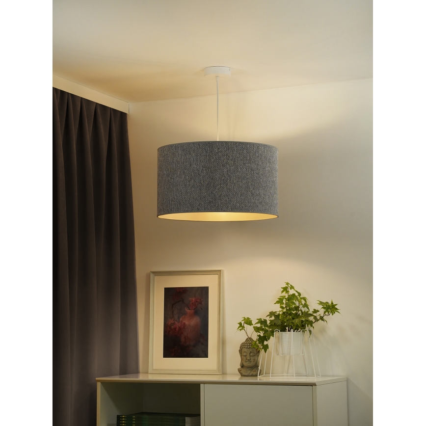 Duolla - Lustr na lanku ROLLER ECO RECYCLING 1xE27/15W/230V pr. 45 cm šedá