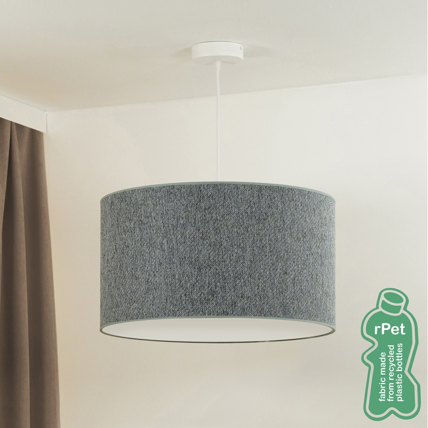 Duolla - Lustr na lanku ROLLER ECO RECYCLING 1xE27/15W/230V pr. 45 cm zelená