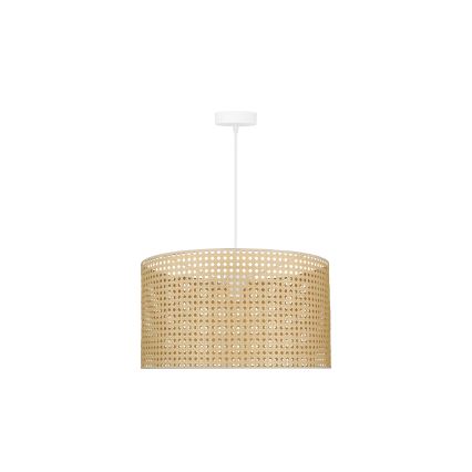 Duolla - Lustr na lanku ROLLER RATTAN 1xE27/15W/230V pr. 45 cm béžová