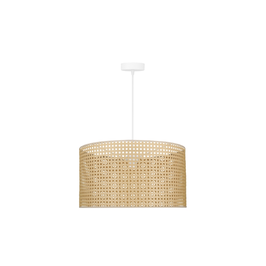 Duolla - Lustr na lanku ROLLER RATTAN 1xE27/15W/230V pr. 45 cm béžová