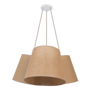Duolla - Lustr na lanku ROSSA 3xE27/15W/230V pr. 75 cm hnědá