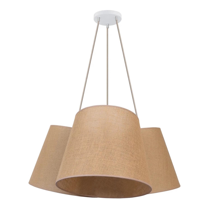Duolla - Lustr na lanku ROSSA 3xE27/15W/230V pr. 75 cm hnědá