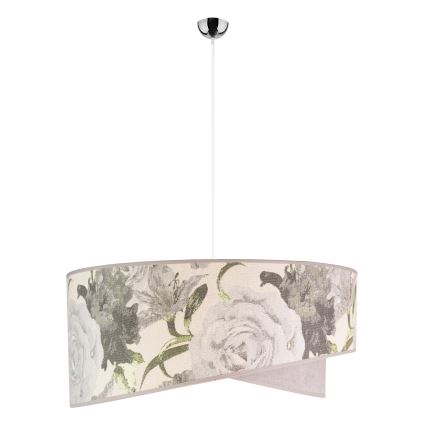 Duolla - Lustr na lanku ROYAL 1xE27/40W/230V pr. 50 cm šedá