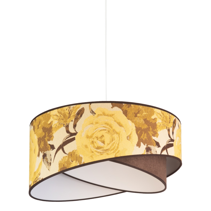 Duolla - Lustr na lanku ROYAL 1xE27/40W/230V pr. 50 cm žlutá