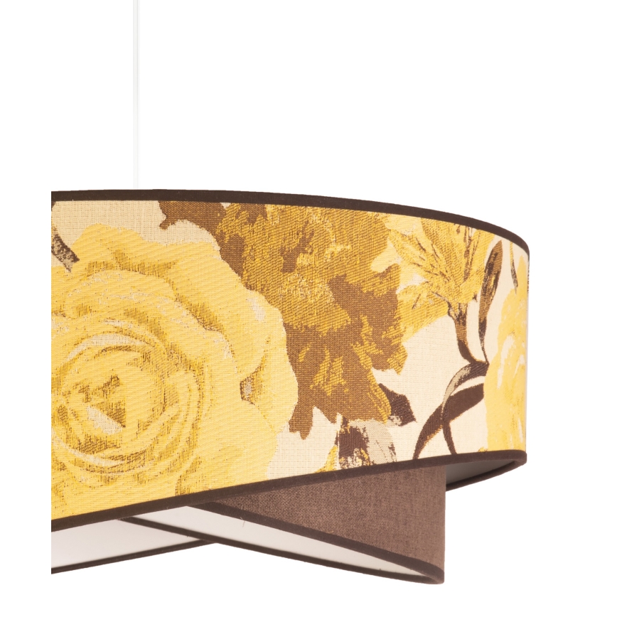 Duolla - Lustr na lanku ROYAL 1xE27/40W/230V pr. 50 cm žlutá