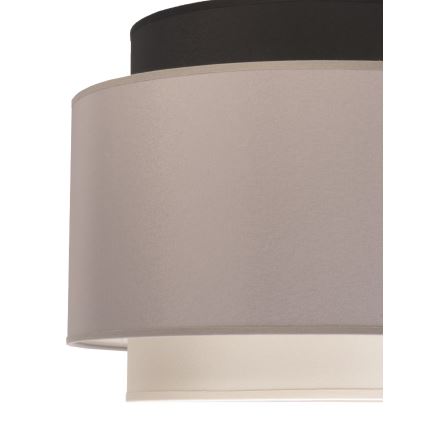 Duolla - Lustr na lanku SOHO 1xE27/40W/230V pr. 40 cm šedá/černá/bílá