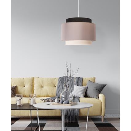 Duolla - Lustr na lanku SOHO 1xE27/40W/230V pr. 40 cm šedá/černá/bílá
