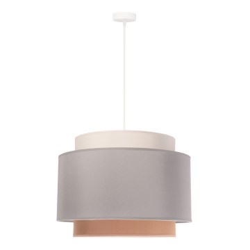 Duolla - Lustr na lanku SOHO 1xE27/40W/230V pr. 40 cm šedá/krémová/béžová