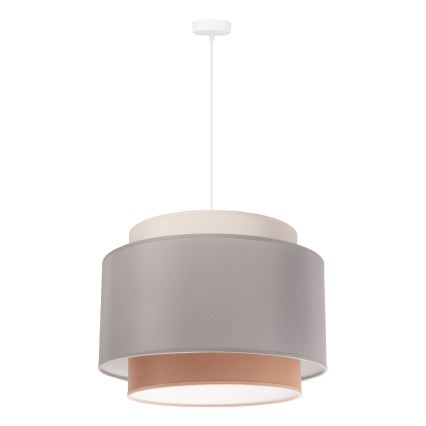 Duolla - Lustr na lanku SOHO 1xE27/40W/230V pr. 40 cm šedá/krémová/béžová