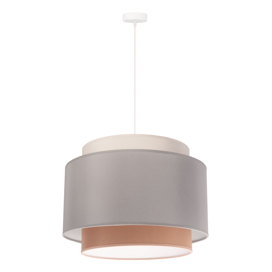 Duolla - Lustr na lanku SOHO 1xE27/40W/230V pr. 40 cm šedá/krémová/béžová