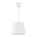 Duolla - Lustr na lanku SOLO 1xE27/40W/230V pr. 24 cm bílá