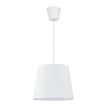 Duolla - Lustr na lanku SOLO 1xE27/40W/230V pr. 24 cm bílá