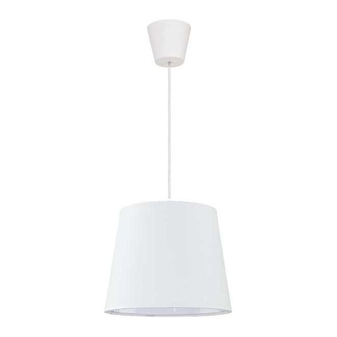 Duolla - Lustr na lanku SOLO 1xE27/40W/230V pr. 24 cm bílá