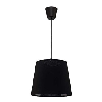 Duolla - Lustr na lanku SOLO 1xE27/40W/230V pr. 24 cm černá